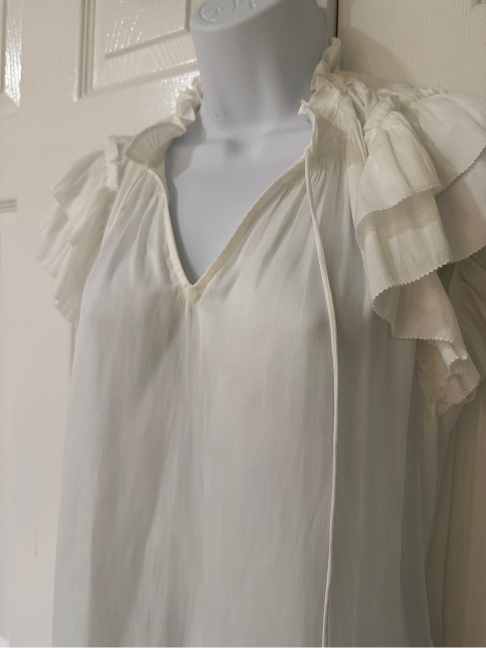 Current Air Lis Angeles Ruffle Trim Blouse Size M